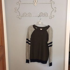 Blocked colored sweater.